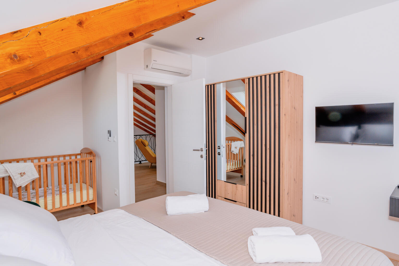 Bedroom with cot Bedroom with cot